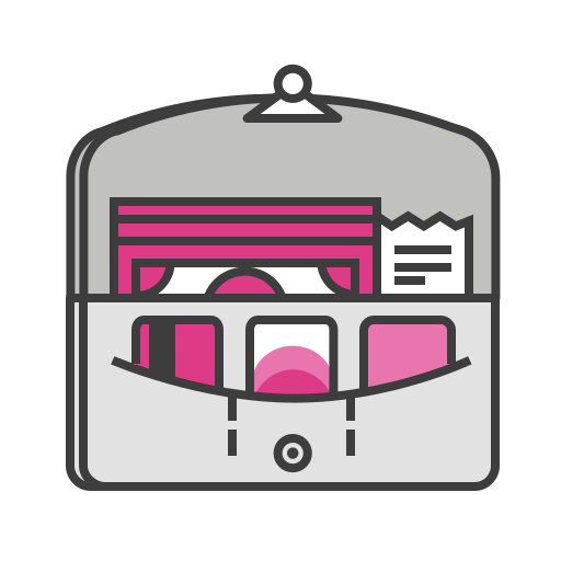 Check, pouch, credit cards, money, cash, wallet, invoice icon